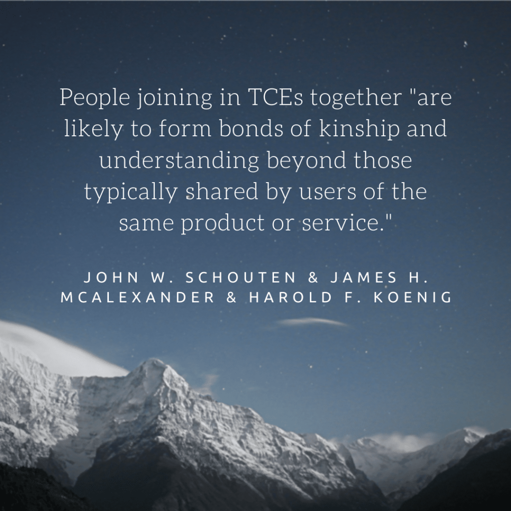 Quote about TCEs and the best customer experience.